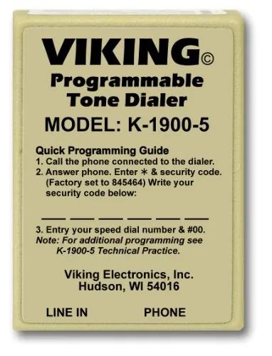 Viking Electronics VK-K-1900-5 — Viking Electronics VK-K-1900-5 Viking Hot Dialer With Touch Tone