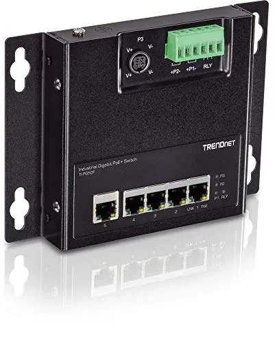 TRENDNET TI-PG50F — 5-PORT INDUSTRIAL GIGABIT POE+ WALL-MOUNTED FRONT ACCESS SWITCH