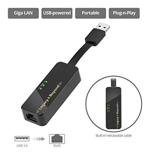 Siig LB-US0714-S1 — MULTI-GIGABIT ETHERNET EASILY CONVERTS A USB-A PORT INTO A GIGABIT ETHERNET PORT