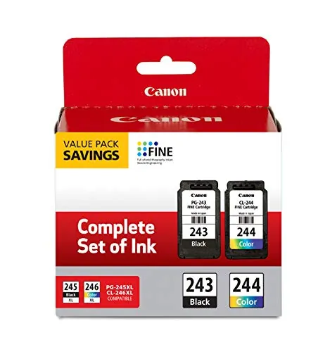 CANON 1287C006 — CANON PG-243/CL-244 MULTI PACK INK CARTRIDGE - FULLY COMPATIBLE REPLACEMENT FOR