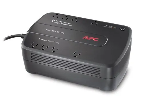 APC - Schneider Electric BE550G — APC BACK-UPS ES 550VA, 120V, 8 NEMA OUTLETS (4 SURGE) - UPS - DESKTOP - STANDBY