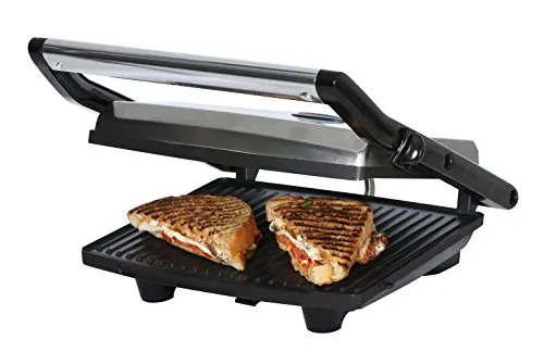 Brentwood TS-651 — Brentwood Select TS-651 Compact Non-Stick Panini Press & Sandwich Maker, Stainless Steel