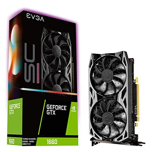 EVGA 06G-P4-1067-KR — EVGA VGA 06G-P4-1067-KR GTX 1660 SC ULTRA GAMING 6GB GDDR5 192B DP HDMI DVI-D