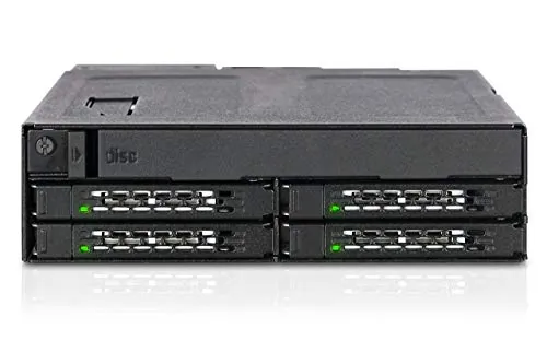 Icy Dock MB604SPO-B — ICY DOCK 4 Bay 2.5 SAS & SATA SSD/HDD & (Ultra) Slim Optical Disk Drive CD DVD ROM Backplane Cage Enclosure