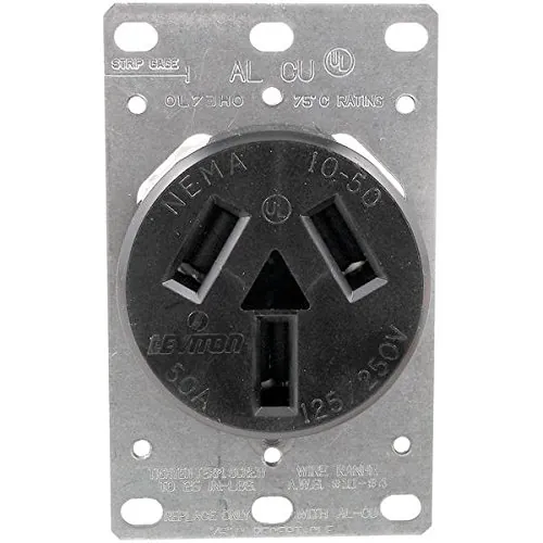 NO LOGO PEGE41523 — No Logo 5206 Single-Flush Range Receptacle (3 wire)