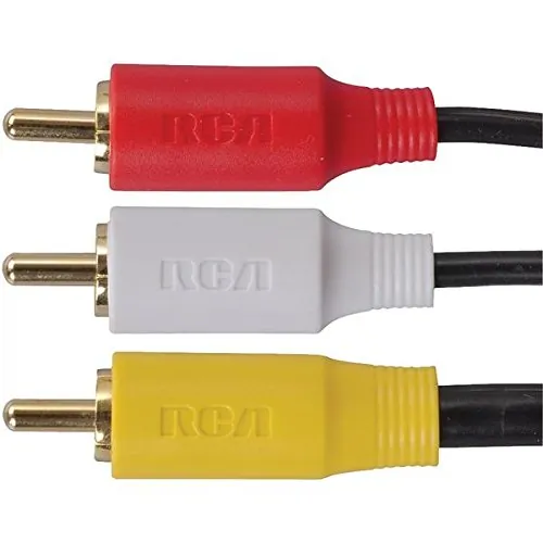 RCA RA19009 — RCA VH84R 6 Feet Stereo Audio-Video Cable - 3 x RCA Audio-Video Male-Male - Black