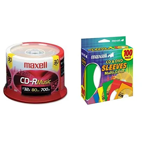 MAXELL 625335 — Maxell 80-minute Music Cd-rs (30-ct Spindle) MXLCDR80MU30PK