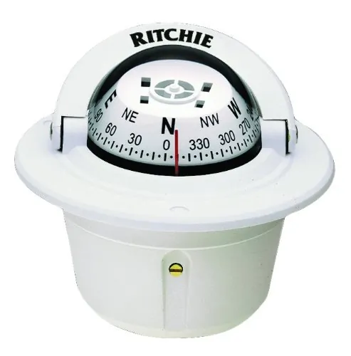 Ritchie F-50W — Ritchie F-50W Explorer Compass - Flush Mount - White