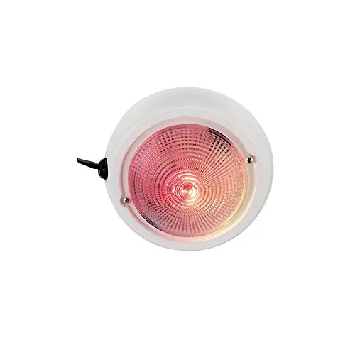 Perko 1263DP1WHT — Perko Dome Light w/Red & White Bulbs