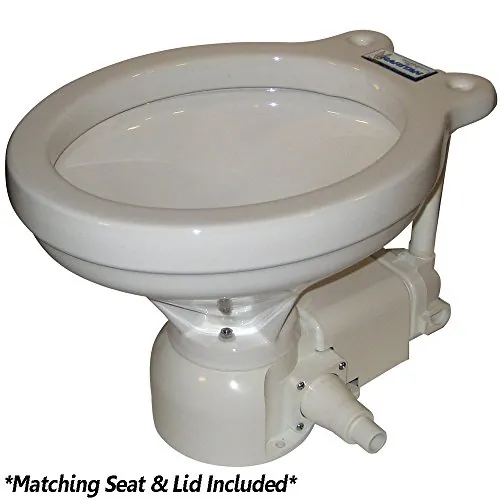 Raritan 160HI012 — Raritan Sea Era Electric Toilet - Household Style - Integral Pump - Straight & 90° Discharge - 12v