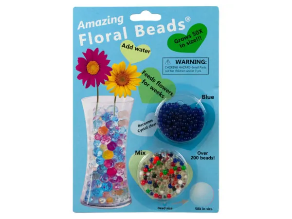 bulk buys AT979 - Crystal Floral Beads for Plant Nourishment - Blue & Mixed