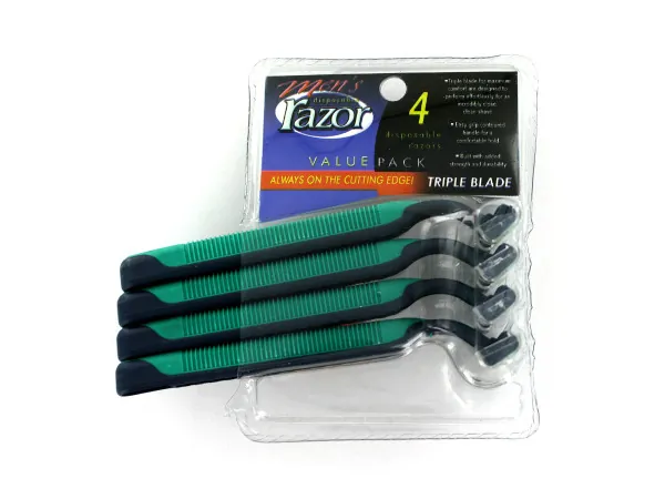 bulk buys BE113 - Triple Blade Mens Disposable Razors