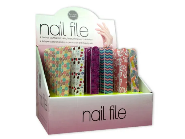 Bulk Buys BE603 — Colorful Nail Files Display for Smooth & Shapely Nails