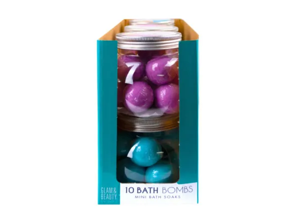 Bulk Buys BB730 — Assorted Scented Bath Bombs - 10 Piece Display Set