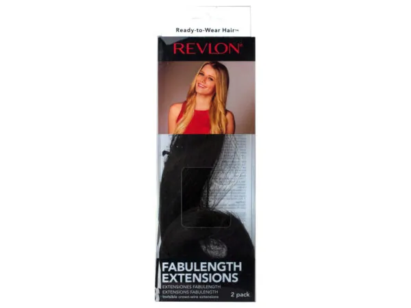 Bulk Buys BH637 — Revlon Fabulenght Hair Extensions - Black Set of 2