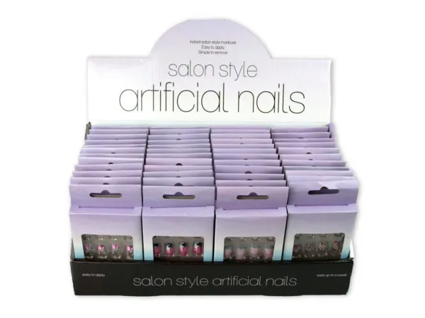 Bulk Buys BI303 — Stylish French Tip Artificial Nails Display Stand