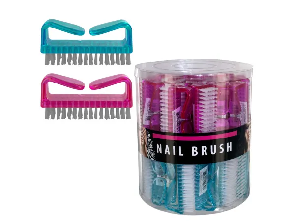 Bulk Buys BI541 — Sturdy Plastic Nail Brushes - Countertop Display of 40