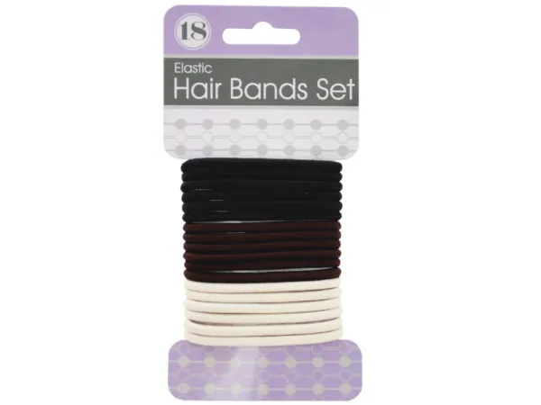 Bulk Buys BI856 — Basic Colors Hair Bands Set