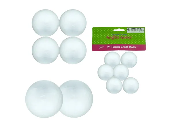krafters korner CC392 - Assorted Large Foam Craft Balls for Creative Projects