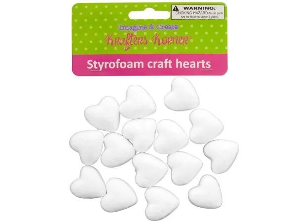 krafters korner CG022 - Versatile Styrofoam Heart Shapes for Crafts