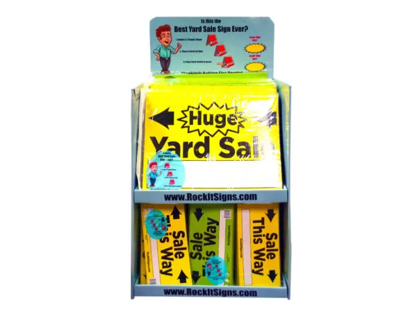 Bulk Buys CT119 — 186-Piece Yard Sale Sign Kit with Display