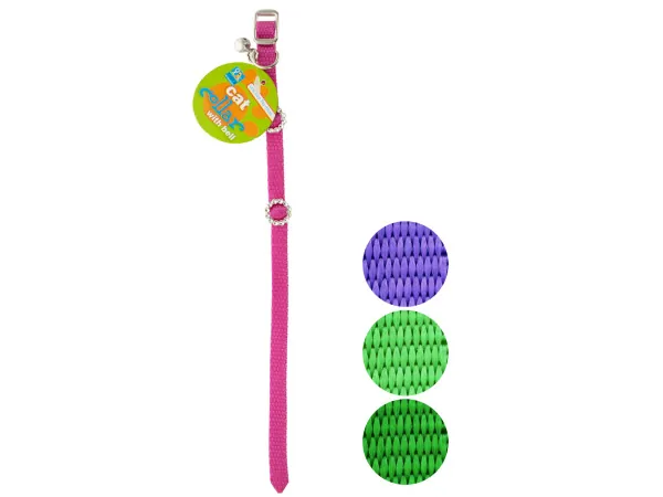 tiny's DI326 — Stylish Rhinestone Cat Collar with Bell - Adjustable Length