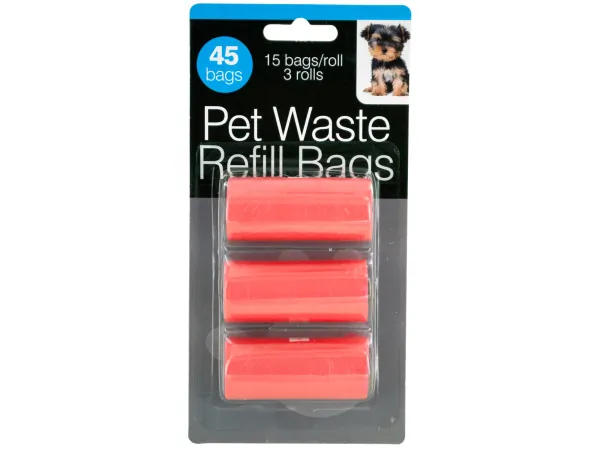 Bulk Buys DI537 — Eco-Friendly Pet Waste Refill Bags - 45 Count Set