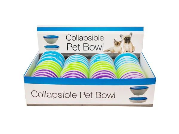 Bulk Buys DI292 — Portable Collapsible Pet Bowl Display for Cats and Dogs