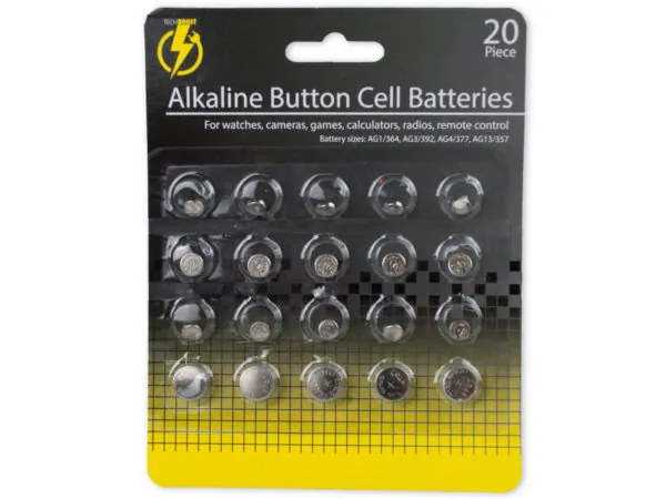 STERLING EL245 — 20-Pack Alkaline Button Cell Battery Assortment
