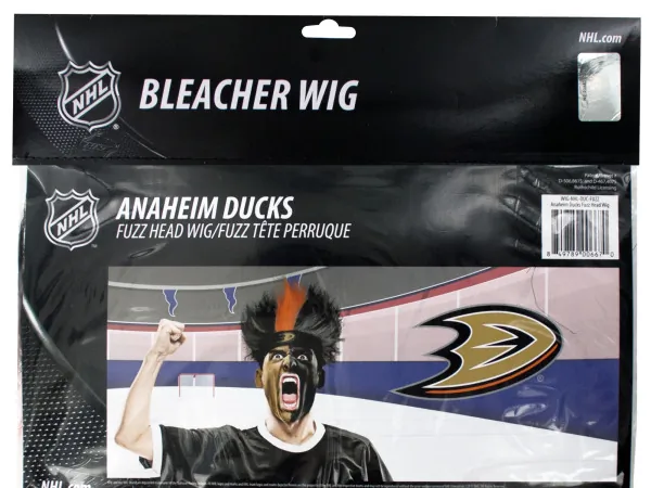 Bulk Buys FB308 — Anaheim Ducks Fuzzy Team Wig for Super Fans