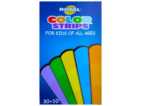 bulk buys FD128 - Assorted Colors 40 Count Kids Bandages