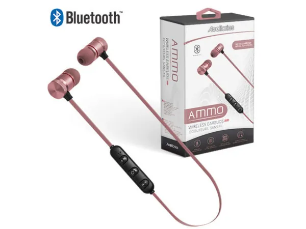 bulk buys EN278 - Acellories Wireless Bluetooth Earbuds - Rose Gold