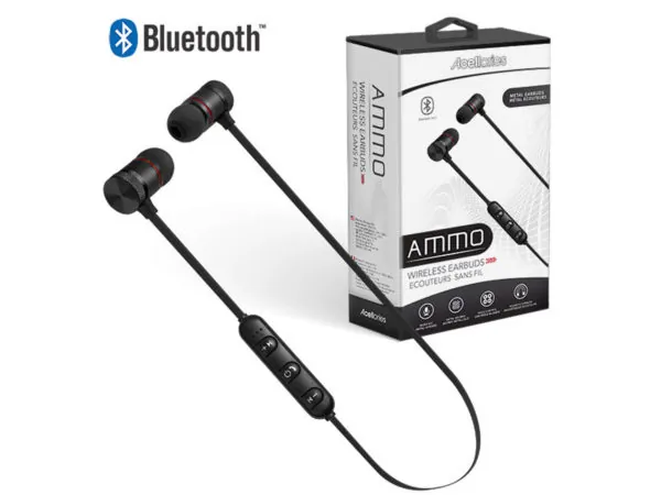 bulk buys EN279 - Acellories Ammo Black Wireless Bluetooth Earbuds