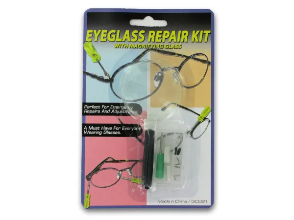 Bulk Buys GC021 — Eyeglass Repair Kit with Magnifying Glass