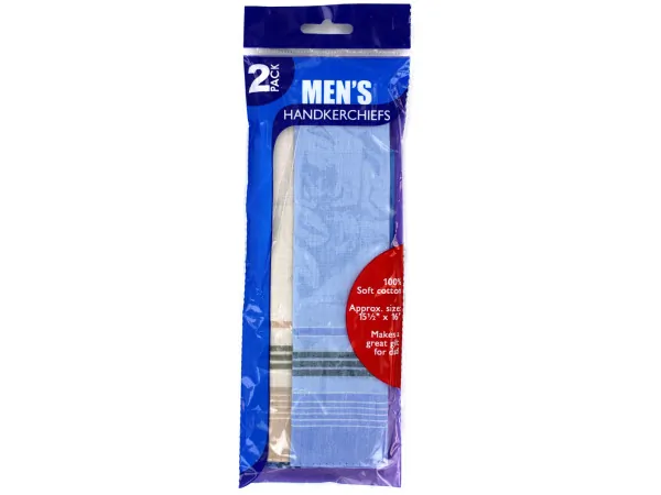Bulk Buys GC229 — Classic Cotton Handkerchiefs - Double Pack