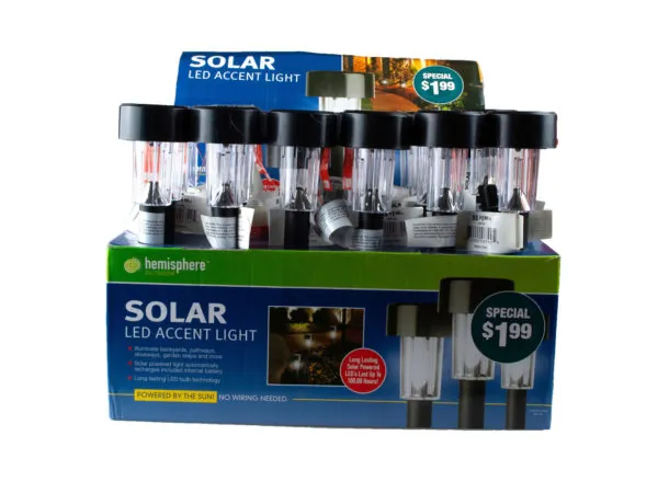 bulk buys GE063 - Solar LED Accent Light in Countertop Display