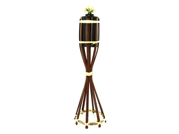 Bulk Buys GH246 — Small Wicker Tiki Torch for Outdoor Lighting