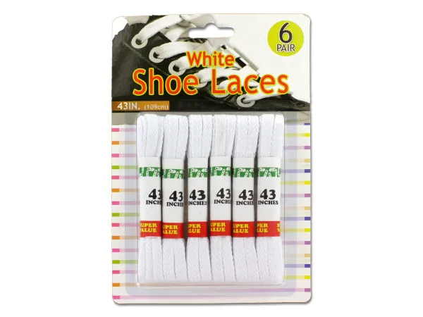 bulk buys GL002 - White Shoe Laces