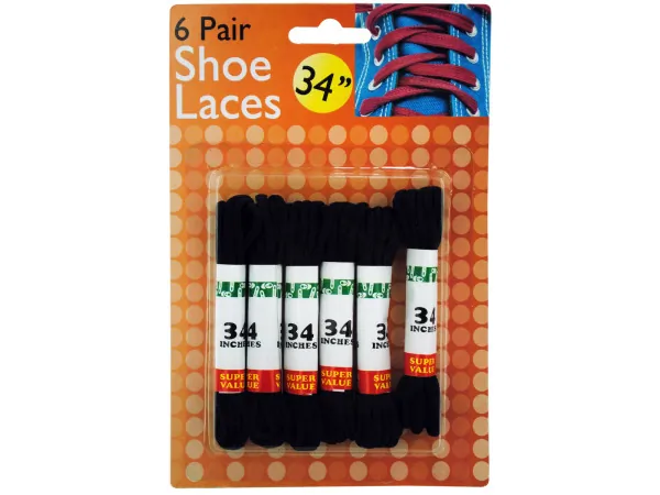 bulk buys GL009 - Black Shoe Laces