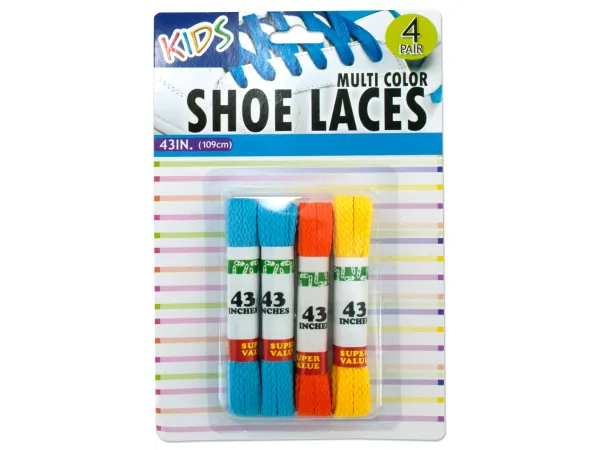 bulk buys GL180 - Kids Colored Shoelaces