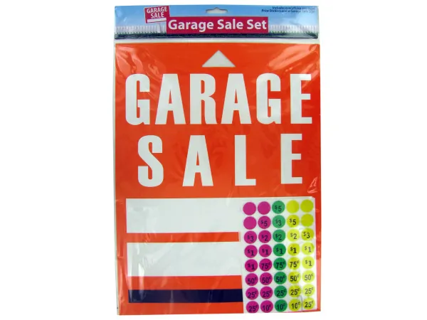 bulk buys GL190 - Complete Garage Sale Sign and Price Sticker Kit