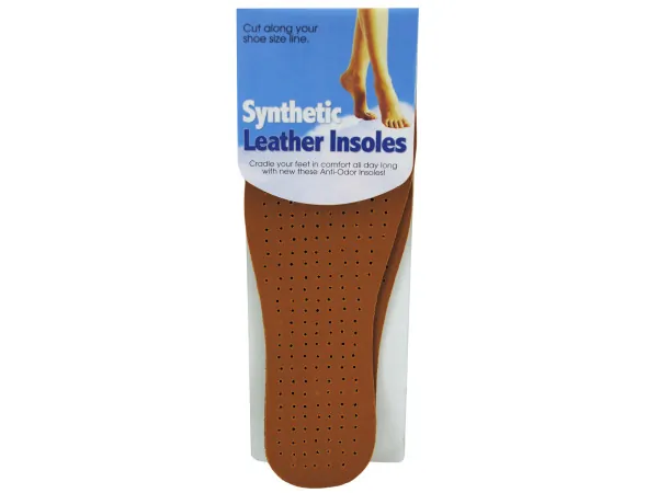 bulk buys GM738 - Comfort Fit Synthetic Leather Insoles - Cut to Size