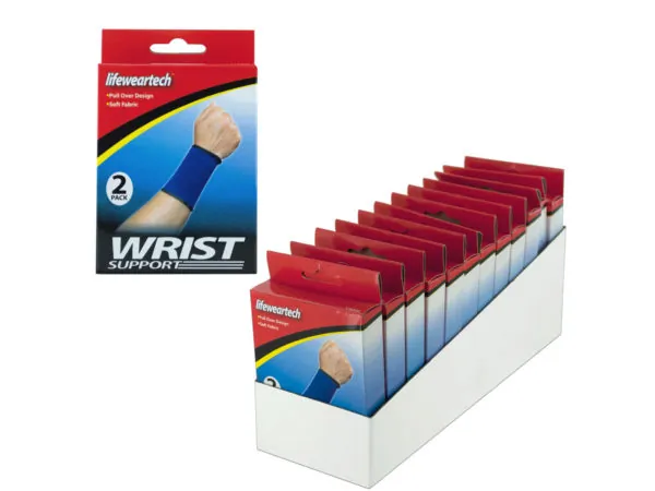 Bulk Buys GM633 — Comfortable Elastic Wrist Support - 12 Piece Display