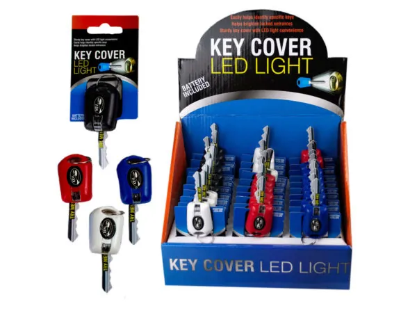 Bulk Buys GM817 — Assorted Color LED Key Cover with Squeeze Light