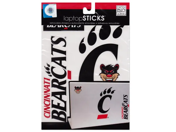 Bulk Buys GM882 — Cincinnati Bearcats Removable Laptop Stickers Set