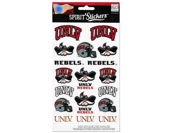 Bulk Buys GM962 — UNLV Rebels Spirit Stickers - Show Your Team Spirit!