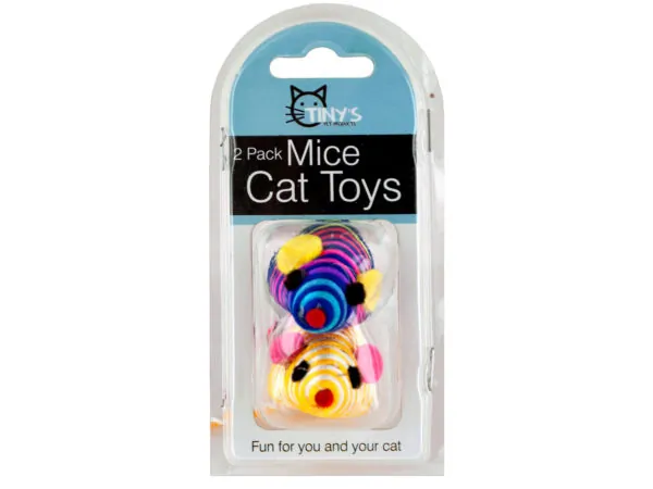 tiny's GR165 - Colorful Striped Mice Cat Toys - Fun Play Set