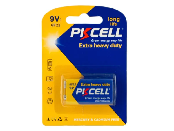 Bulk Buys GR169 — PKCELL Long-Lasting Heavy Duty 9V Battery