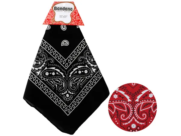 Bulk Buys GW033 — Classic Paisley Print Bandana for Versatile Styles