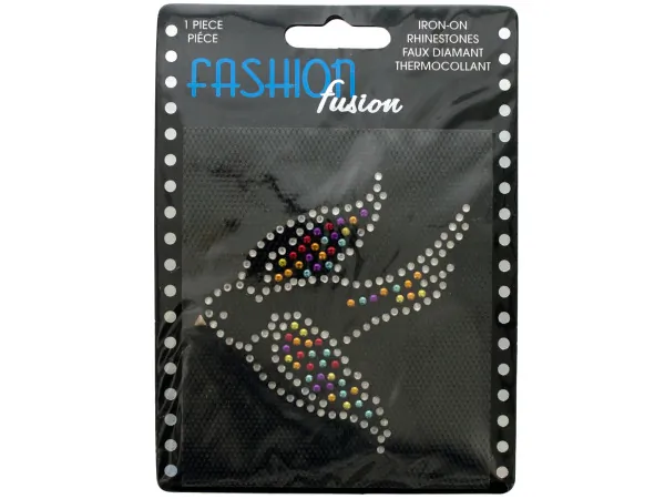 bulk buys GW243 - Charming Sparrow Iron-On Rhinestones for Crafts